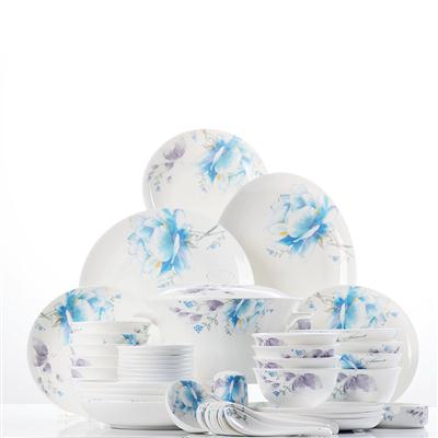 真人操鸡鸡48头聆听花开骨瓷礼品餐具套装